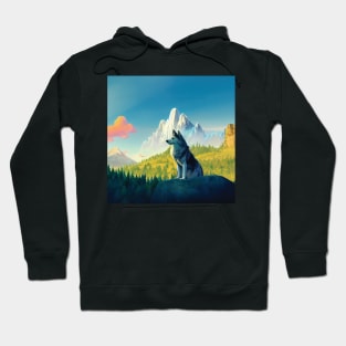 Majestic Wolf in the Mountains Hoodie
